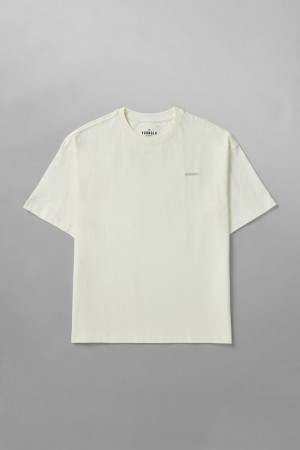 Young LA 436 Stamped Tees Weiß | 9853-KOUAI