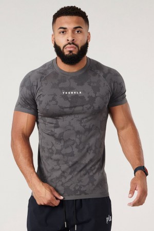 Young LA 437 Digital Compression Tees Dunkelgrau | 9081-VCSQT