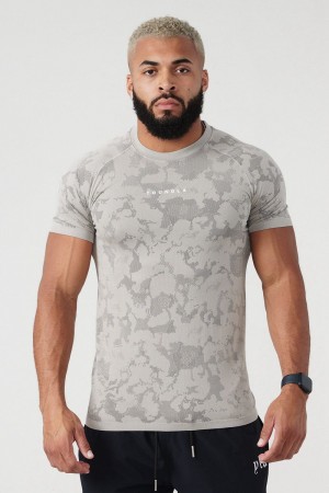 Young LA 437 Digital Compression Tees Hellgrau | 2769-BKRAJ