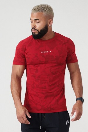 Young LA 437 Digital Compression Tees Rot | 3405-PUNTM