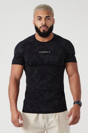 Young LA 437 Digital Compression Tees Schwarz | 3261-GIWUT