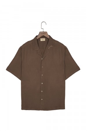 Young LA 444 - Tulum Shirts Braun | 9735-FMWPC