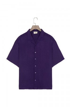 Young LA 444 - Tulum Shirts Lila | 7345-SRMZV