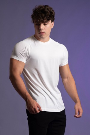 Young LA 454 New Gen Compression Tee Weiß | 1093-HOTGV