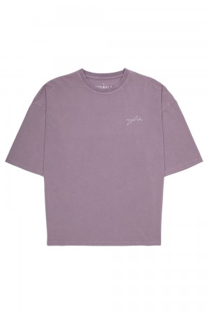 Young LA 464 Skyline Super Sized Tees Lila | 2350-OJKXT
