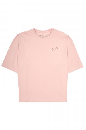 Young LA 464 Skyline Super Sized Tees Weiß | 3872-JEYCO