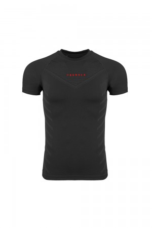 Young LA 465 Superhero Compression Tees Schwarz | 7196-PFQXZ