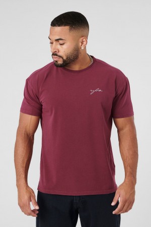 Young LA 466 Tailored Tees Bordeaux | 8546-QRWZC