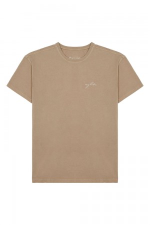 Young LA 466 Tailored Tees Khaki | 1587-DYLUX