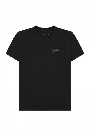 Young LA 466 Tailored Tees Schwarz | 8709-ZJUKQ