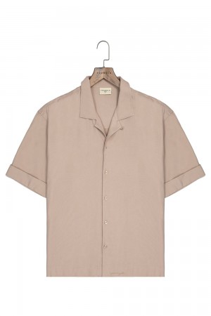 Young LA 468 Clase Shirts Beige | 6705-SKIUZ