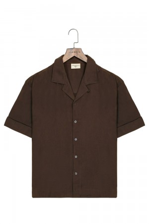 Young LA 468 Clase Shirts Braun | 0412-WCNIL