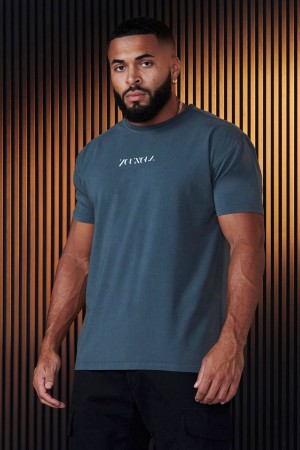 Young LA 470 - Abstract Tees Blau | 6420-HVEPI