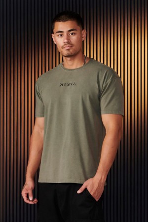 Young LA 470 - Abstract Tees Olivgrün | 5764-RPNQO