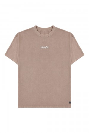 Young LA 471 Chrome Tees Khaki | 9465-VTHFZ