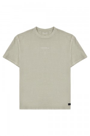 Young LA 472 - Mellow Logo Tees Olivgrün | 0176-TCDBG