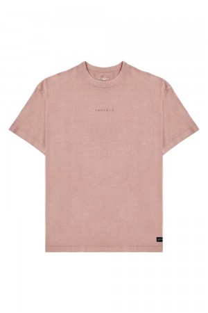 Young LA 472 - Mellow Logo Tees Rosa | 6012-NOJQT