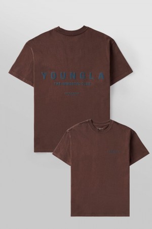 Young LA 473 - Immortal Club Tees Dunkelbraun | 7024-JHGQT