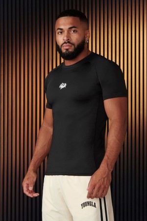 Young LA 474 - Speed Compression Tees Schwarz | 9012-EKMUJ