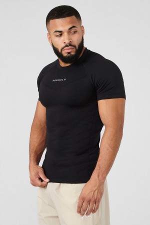 Young LA 475 Supervillain Compression Tees Schwarz | 6571-RPENI