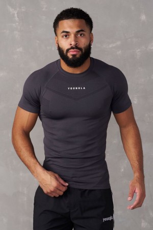 Young LA 475 Supervillain Compression Tees Dunkelgrau | 4580-YTSIW