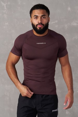 Young LA 475 Supervillain Compression Tees Bordeaux | 7158-SBPVQ