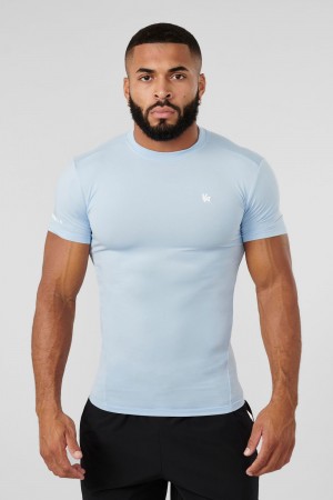 Young LA 476 - Stealth Compression Tees Blau | 7568-KJUSM