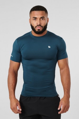 Young LA 476 - Stealth Compression Tees Teal | 8932-QLBNI