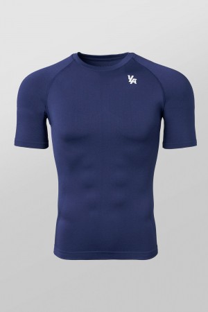 Young LA 477 - Combat Compression Tees Dunkelblau | 9258-WKJRF