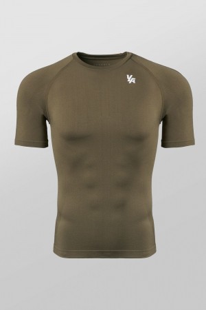 Young LA 477 - Combat Compression Tees Olivgrün | 5460-FLDTH