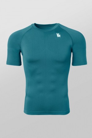 Young LA 477 - Combat Compression Tees Teal | 9401-BKWMI