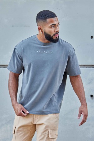 Young LA 481 - Blackletter Tees Blau | 4076-YMWRT
