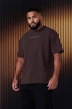 Young LA 481 - Blackletter Tees Dunkelbraun | 4358-RCLBI