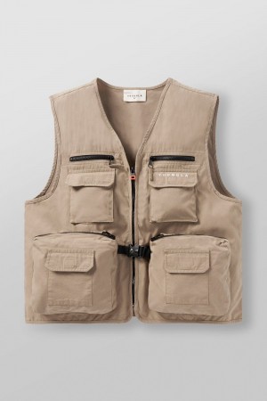 Young LA 502 - Utility Cargo Vest Beige | 4650-GSYWV