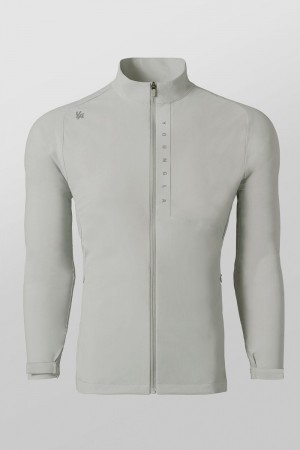 Young LA 5052 - Morning Run Zip-Up Grau | 8327-YZNVH