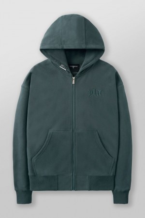 Young LA 5066 - Metal Zip-Up Grün | 6748-SNTRK