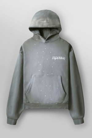 Young LA 5081 - Graffiti Hoodies Grau | 7849-LHUPV
