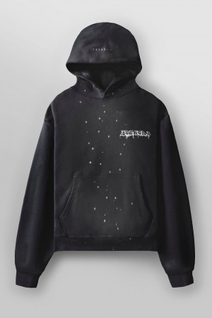 Young LA 5081 - Graffiti Hoodies Schwarz | 4189-MPLWK