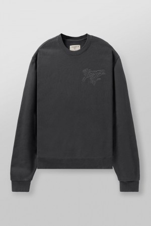 Young LA 5092 - Effortless Sets - Crewnecks Dunkelgrau | 4092-WUFNJ