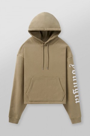 Young LA 5093 - Freeflow Hoodies Khaki | 9304-GYHRA