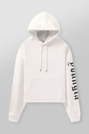 Young LA 5093 - Freeflow Hoodies Weiß | 6791-DJPTE