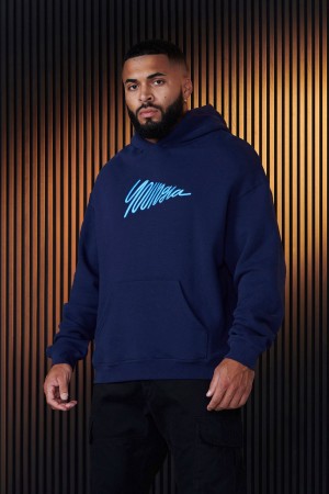 Young LA 510 - Wavy Hoodies Dunkelblau | 6987-WIDUQ