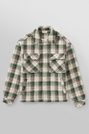 Young LA 519 - Woven Flannel Jackets Grün | 8432-ROVSH