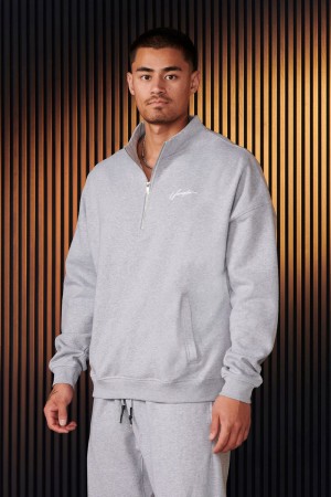 Young LA 520 - Sunday Quarter Zips Hellgrau | 4167-NDUSF