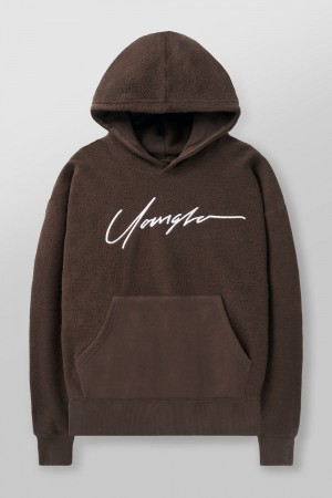 Young LA 524 - Reverse Terry Hoodies Braun | 2790-AYEDL