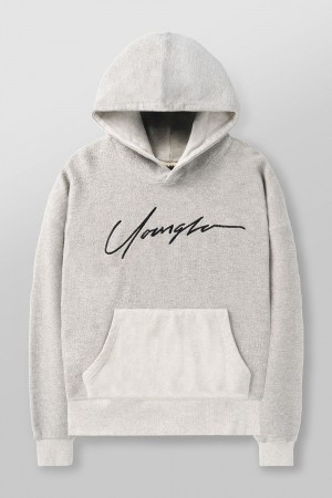 Young LA 524 - Reverse Terry Hoodies Grau | 7352-YRVGZ