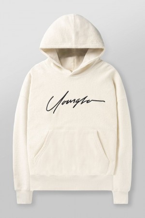 Young LA 524 - Reverse Terry Hoodies Weiß | 3957-PJBNT