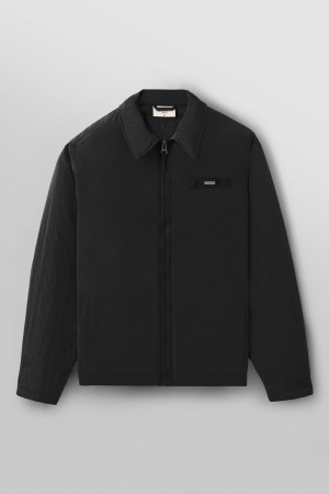 Young LA 529 - Crinkled Jacket Schwarz | 6105-NJZDX