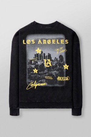Young LA 565 - Us Tour Crewnecks Schwarz | 3476-SVDRI