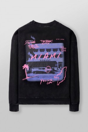 Young LA 565 - Us Tour Crewnecks Schwarz | 4769-LIFJT